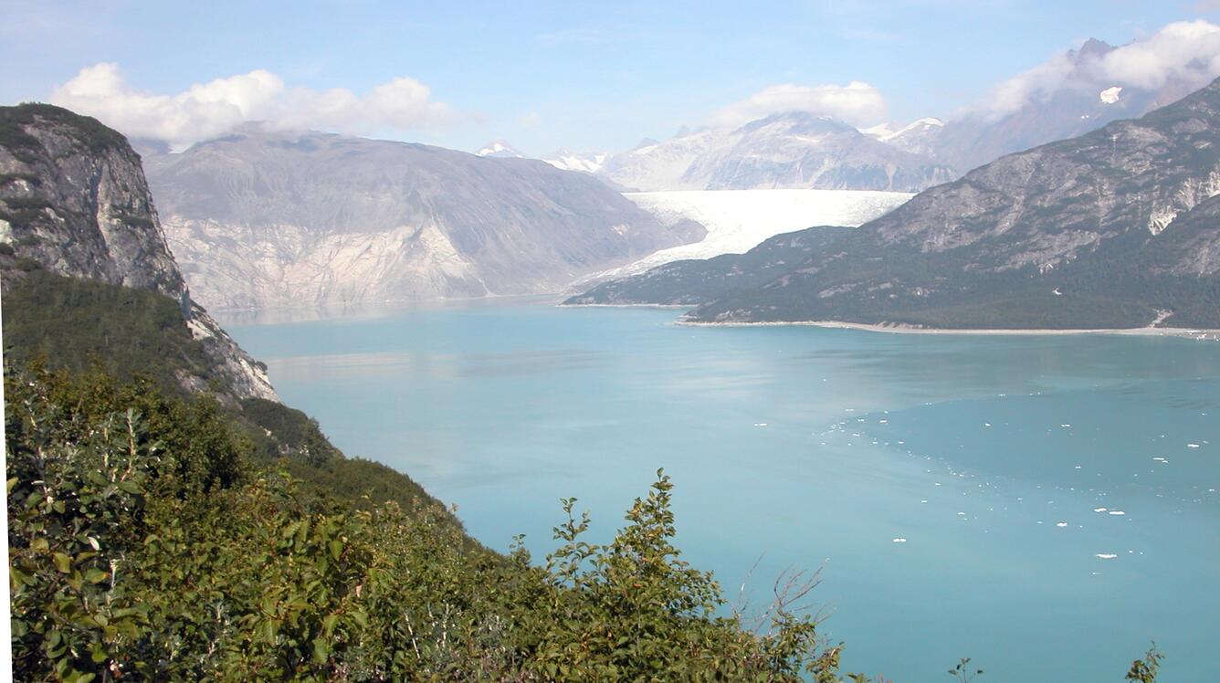 Muir Glacier, Alaska, retreated out of view in 2004